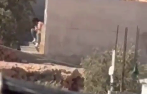 Thumbnail preview image for the video titled: Israeli soldiers conducting arrests and on-the-spot interrogations as their assault on the area of Al-Mughayyir
